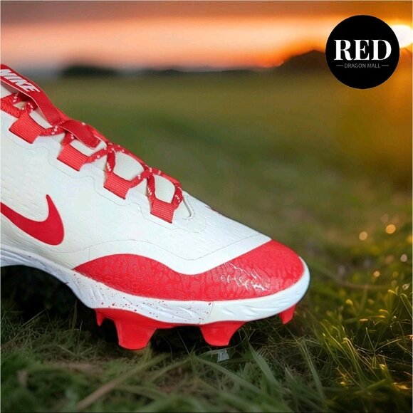 Nike Alpha Huarache Elite 4 Low MCS Baseball Cleats Red FD6255-105 - Men\'s 10.5